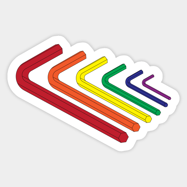 Rainbow Allen Wrench Set Sticker by castrocastro